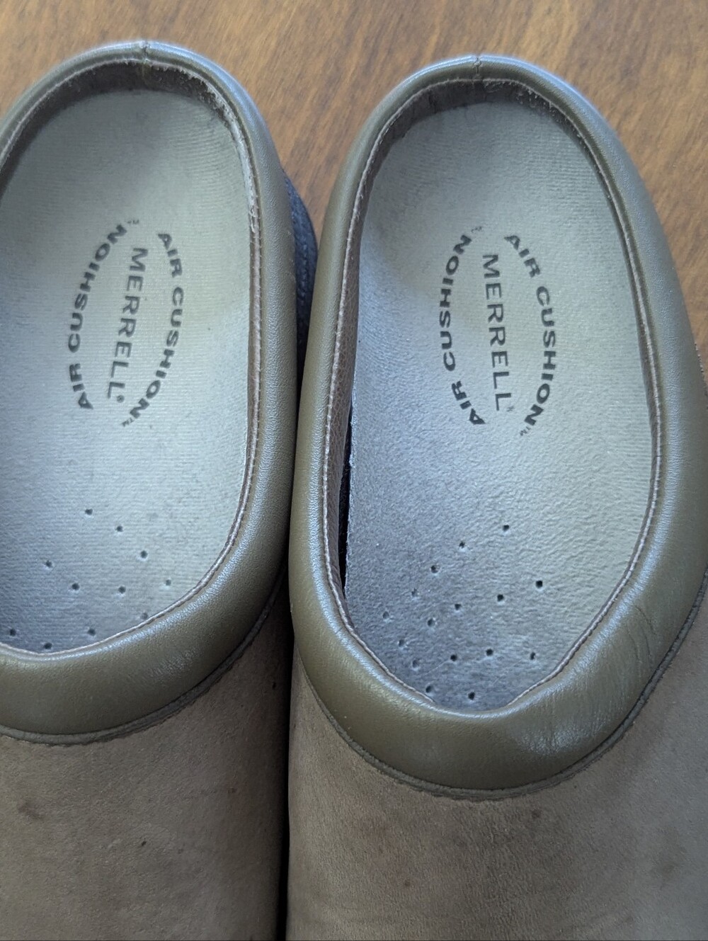 Merrell Shoes Womens 7 Jungle Primo Moc Mules stone Leather Round Toe Casual - Picture 3 of 10